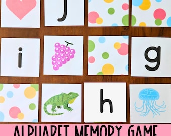 Alphabet Memory Game: Picture Flashcards for Homeschool (PDF)
