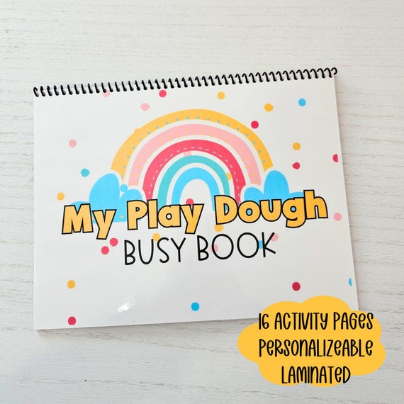 Toddler Busy Book Play Dough Preschool Morning Time Activity Homeschool Kindergarten Workbook Play Dough Mat Hands On Montessori Learning