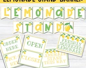Lemonade Stand Printable Banner, Kids Lemon Theme Decor (PDF)
