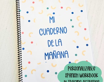 Personalized Spanish Tracing Workbook: Homeschool Learning Activity