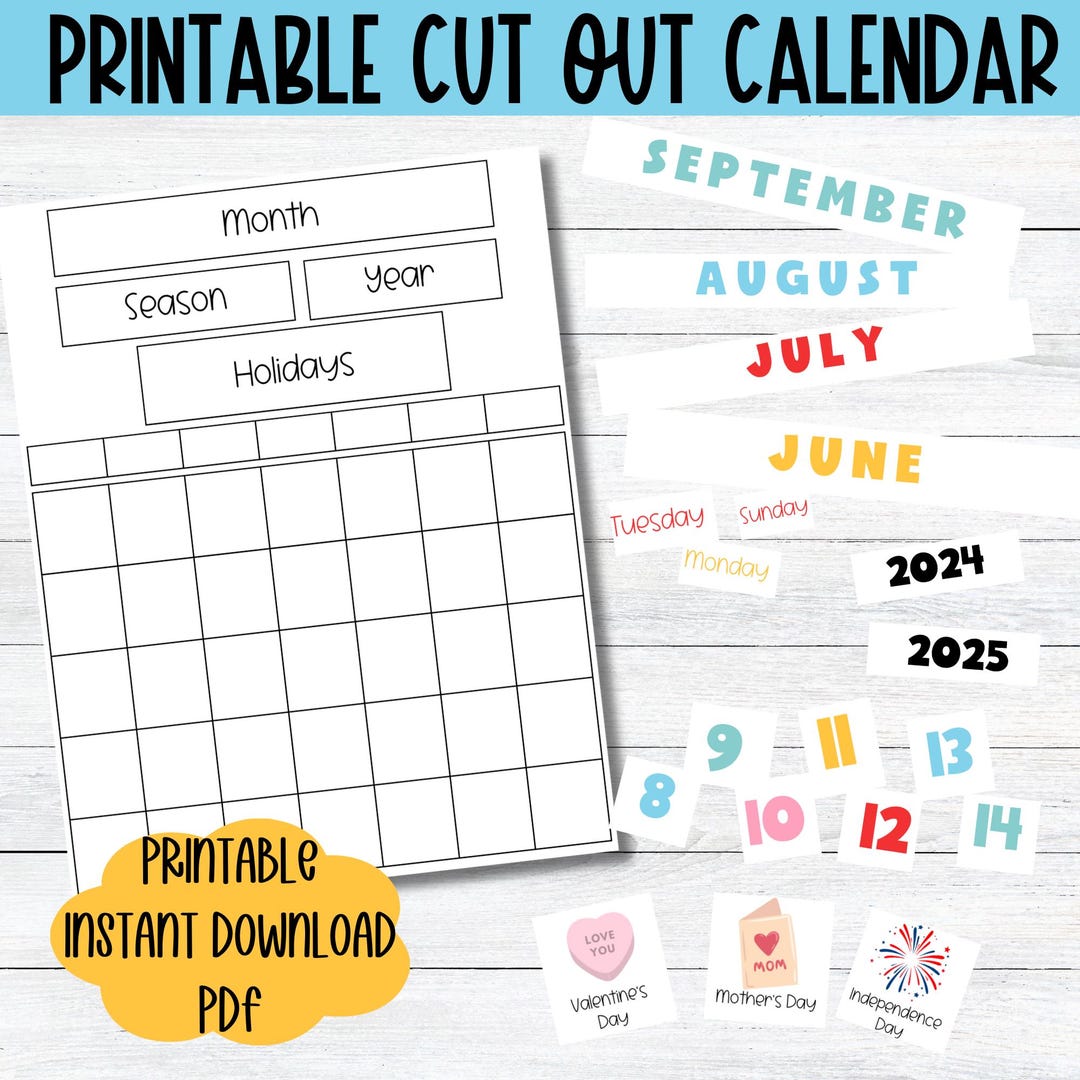 Kids Calendar Kindergarten Printable - Il 1080xN.6462585195 Puqi