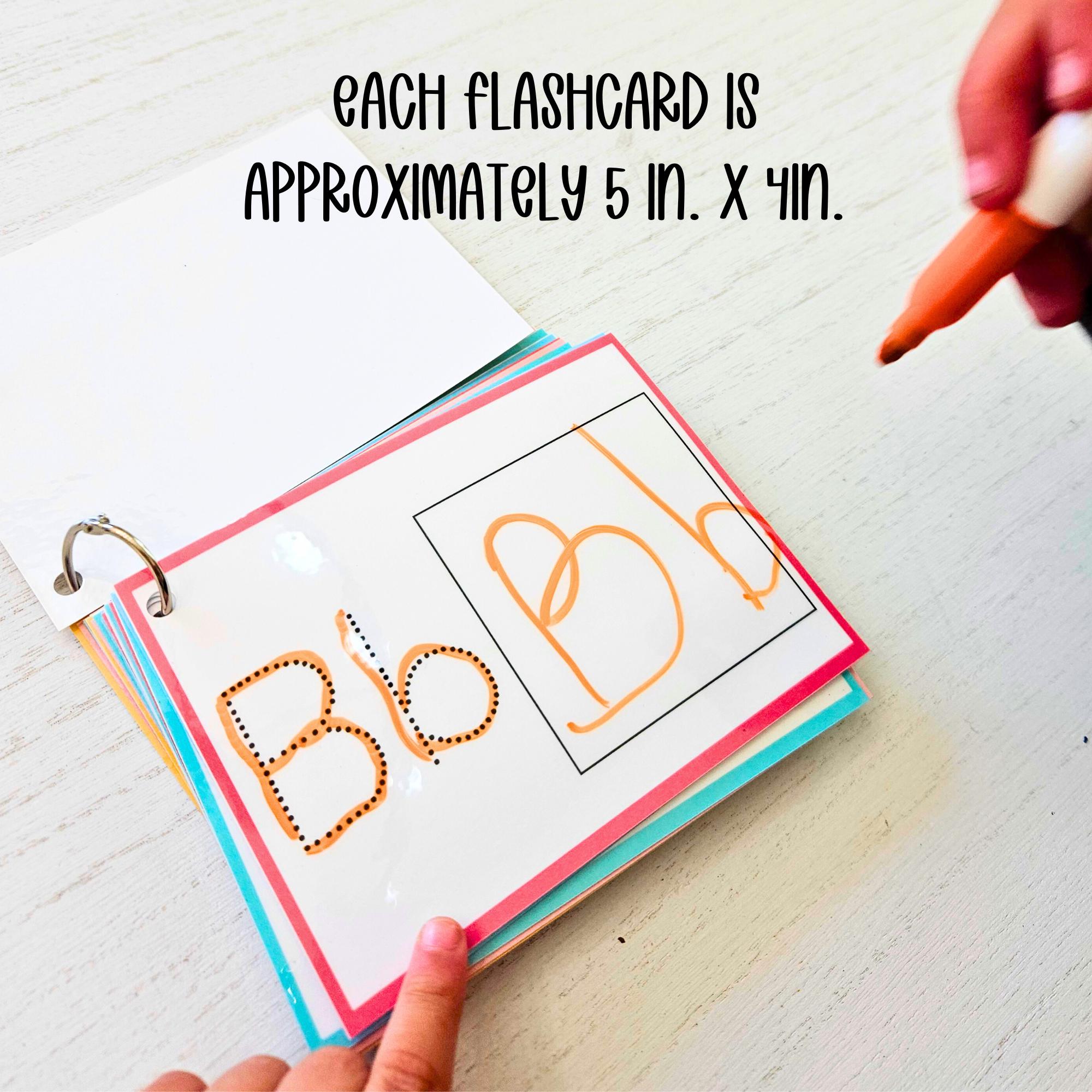 Dry Erase Alphabet Tracing Flashcards: Laminated ABC Writing Practice ...