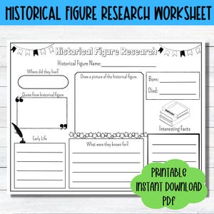 Historische Figur Recherchieren Arbeitsblatt: Geschichtsbeschrieb Hausschule (PDF)