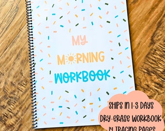 Morning Workbook Preschool Homeschool Morning Menu Workbook Laminated Dry Erase Tracing Worksheets Kindergarten Morning Time Activity Page