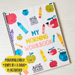 Cahier d'activités du matin Menu du matin pour la première année Cahier d'exercices du matin effaçable à sec pour l'école à la maison Panier du matin pour la première année Exercices d'orthographe pour la première année