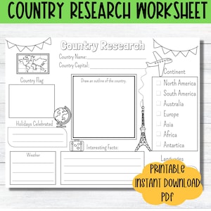 Country Research Report Printable History Project Homeschool Country Study Social Studies Report Template
