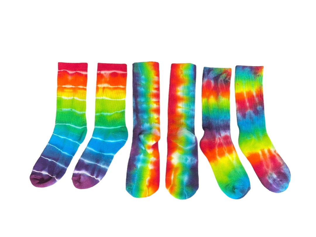 Tie Dye Sock 3pack Etsy