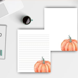 Pumpkin Briefpapier/Schreibpapier/8,5x11 US Letter/Digital Download liniert und leer/Instant Download