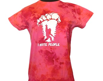 Sasquatch Bigfoot tie dye t shirt