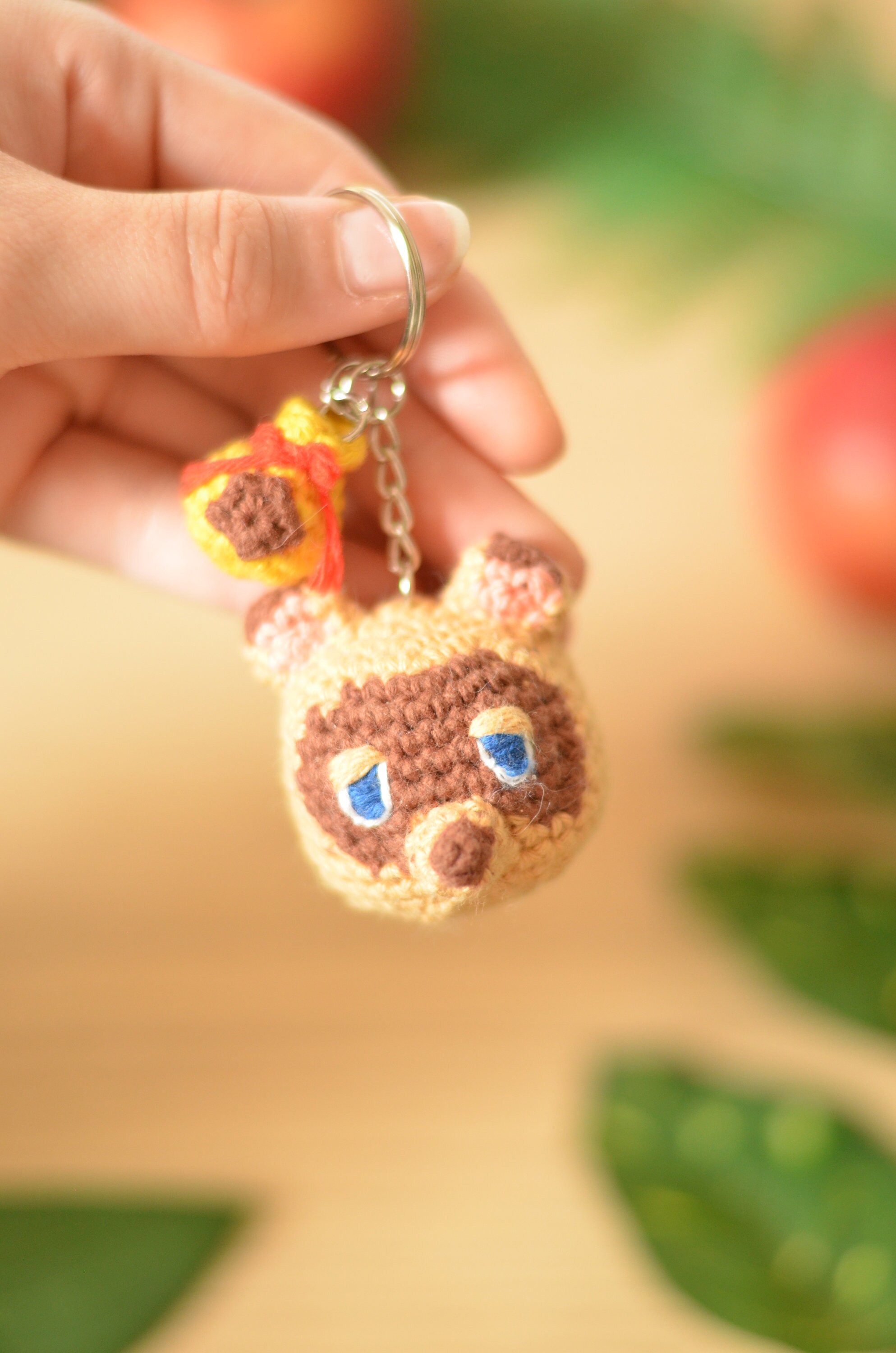 Crochet Pattern for Animal Crossing Tom Nook Racoon Tanuki Animal Villager Bell Bag Keychain