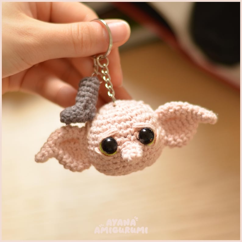 Crochet Pattern for Wizard Dobby House-elf Sock Keychain Tutorial PDF ...