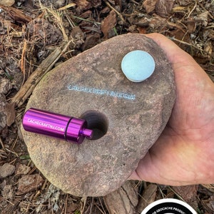 Genuine Rock Devious Geocache Container | Medium Container Tube