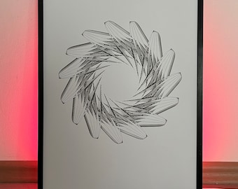 Tusche Zeichnung - generative art - Plotterart - moderne Kunst - kein Druck - Wand Kunst