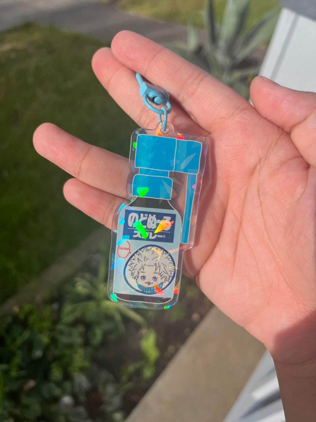 Jjk Salmon Throat Spray Keychain Etsy