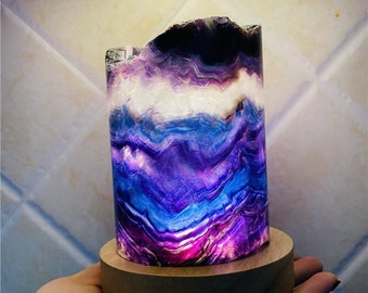 Authentic Rainbow Fluorite Lamp