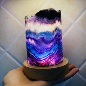 Authentic Rainbow Fluorite Lamp