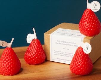 Novelty fruit candles | Cherries | Strawberries (4-Pack)