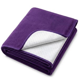 Banana Passion GRIPME blanket packaging 100x70cm, waterproof polar fleece with grip dots gift-ready, intimacy period incontinence bed protector Australia. Best purple sex blanket, and shipped from Australia and warehouse in the USA