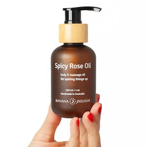Spicy Rose Massage Oil: Natural Essential Oils for Body, Date Night Massage