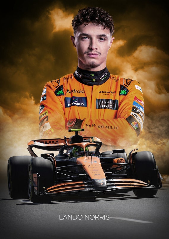 ランド・ノリス F1 2024 - A4 または A3 ポスター - Etsy 日本