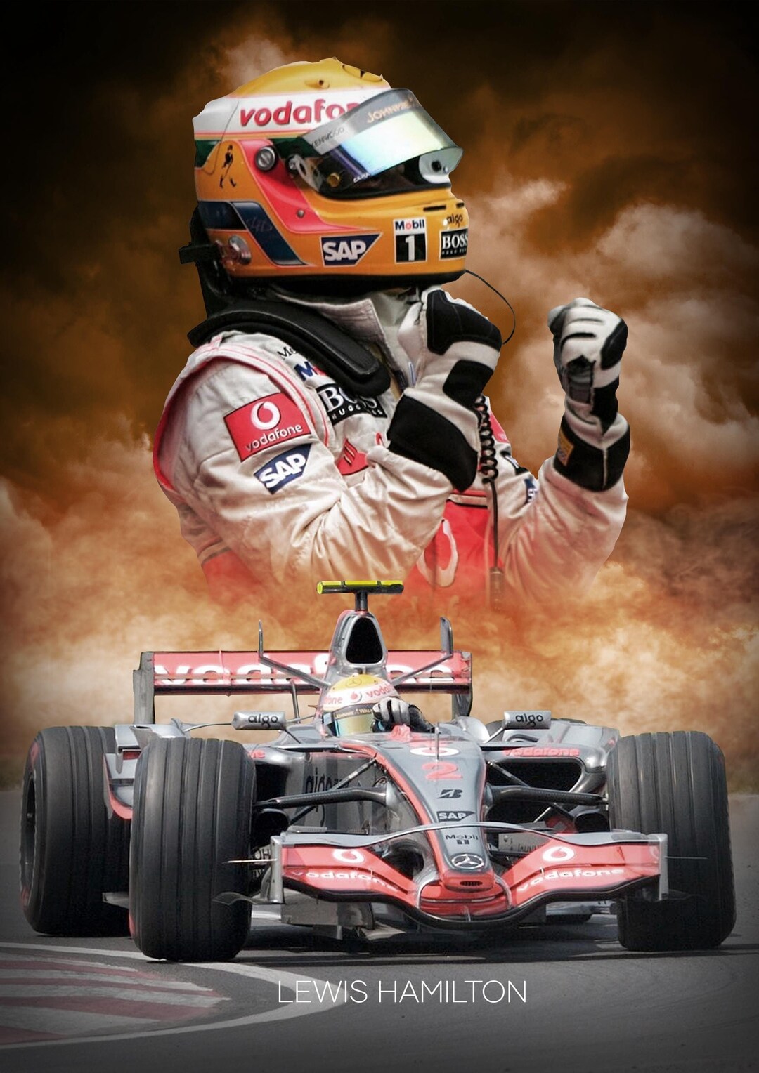 コレクション整理 2008 ルイス・ハミルトン 選手 直筆サイン入り 写真