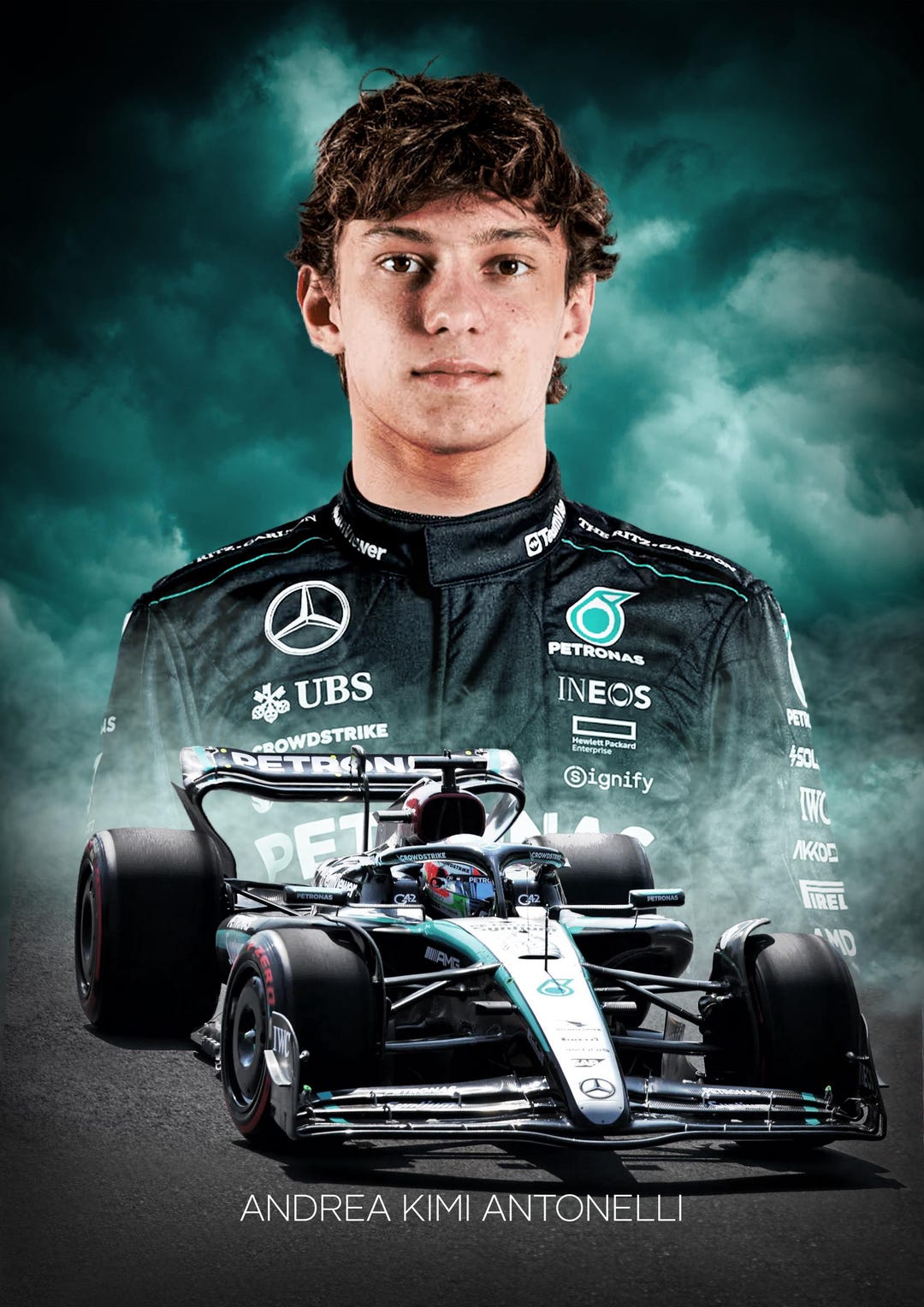 Andrea Kimi Antonelli F1 2025 A4 Or A3 Poster Etsy Il Q24r