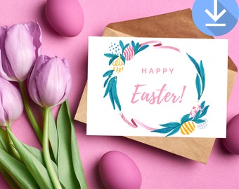 Easter card | printable Easter| Instant download | happy Easter card | Happy Easter | Easter bunny| Easter bunny card | Easter cards set