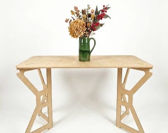 Pebble Fold Desk, wooden shelf, tiered display, retail display, collapsible stand, market stall, retail shelves, craft fair, vendor stand