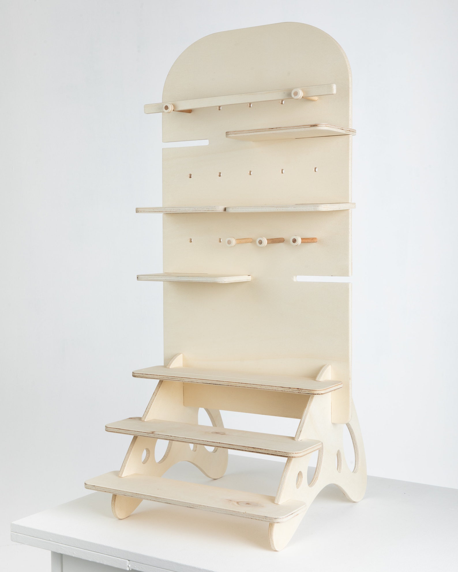 Pebble Mini ,wooden Shelf, Tiered Display, Retail Display, Collapsible ...
