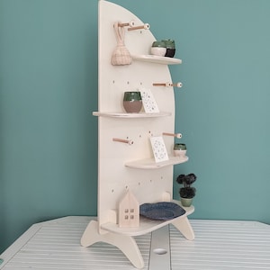 Sydney 2 Display, wooden shelf, tiered display, retail display, collapsible stand, market stall, retail shelves, craft fair, vendor stand