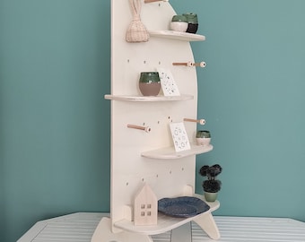 Sydney 2 Display, wooden shelf, tiered display, retail display, collapsible stand, market stall, retail shelves, craft fair, vendor stand