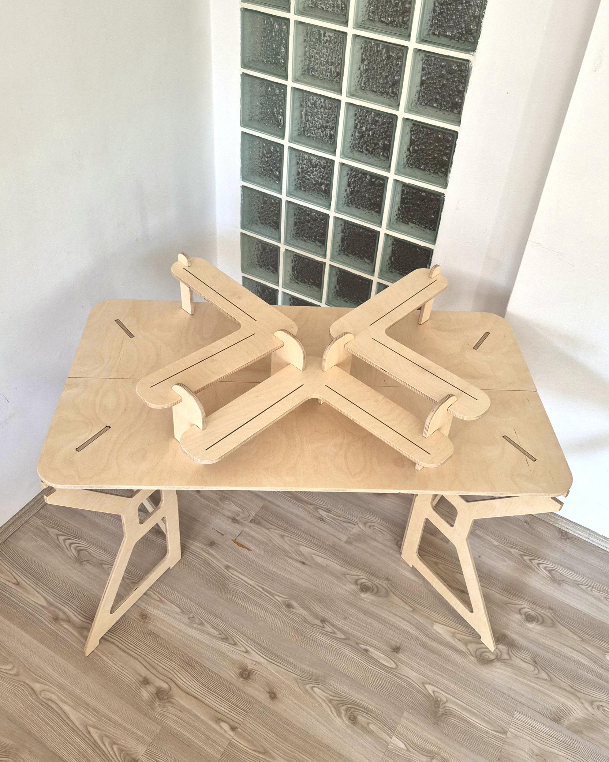 Pebble V2, Wooden Shelf, Tiered Display, Retail Display, Collapsible ...