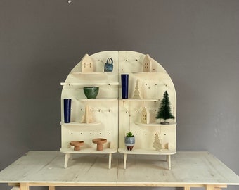 Sydney 2 Arch, wooden shelf, tiered display, retail display, collapsible stand, market stall, retail shelves, craft fair, vendor stand