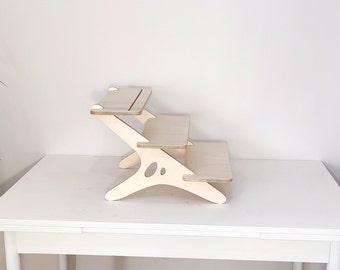 Pebble Step XL- Poplar plywood shelf, tiered display, retail display, collapsible stand, market stall, retail shelves, craft fair, vendor