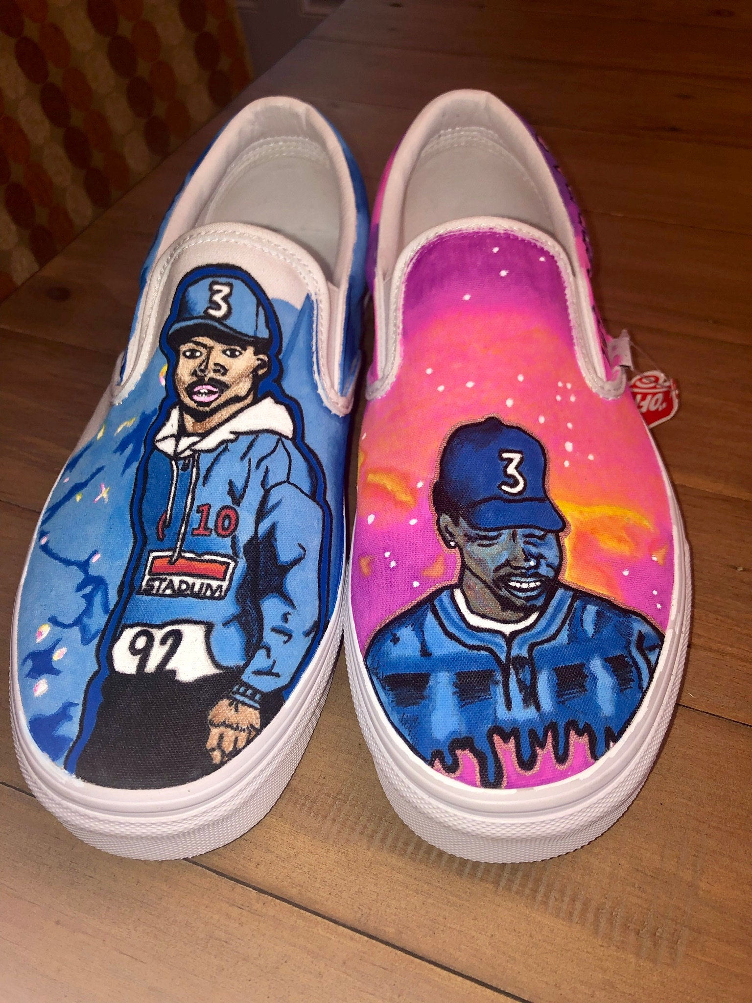 Chance the rapper custom shoes clearance