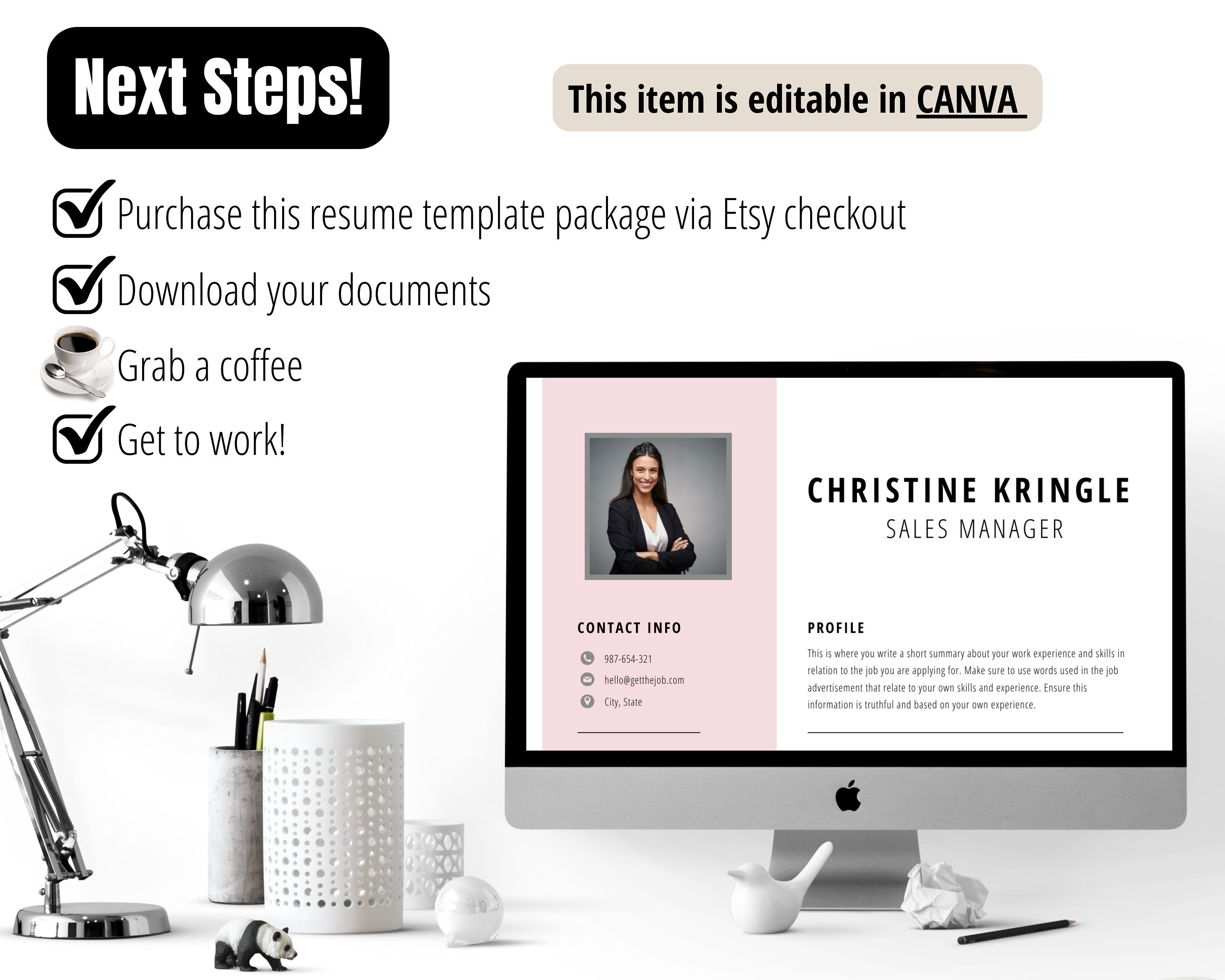 Canva Cv Template CV Creative Professional CV Cover - Etsy Canada