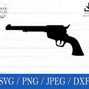 Revólver svg, Arma SVG, Revólver svg, png, dxf, jpeg, download digital, Arquivo cortado, Cricut, Silhueta, Glowforge, Presente para ele, Artesanato
