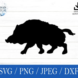 Pig svg, Boar SVG, Warthog, Animal svg, png, dxf, jpeg, digital download, Cut File, Cricut, Silhouette, Glowforge, Gift For Him, Craft