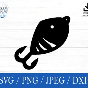 Fishing Lure svg, Fishing SVG, Fish svg, png, dxf, jpeg, digital download, Cut File, Cricut, Silhouette, Glowforge, Gift For Him, Craft