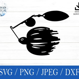 Fishing Lure svg, Fishing SVG, Spinner bait svg, png, dxf, jpeg, Digital File, Cut File, Cricut, Silhouette, Glowforge, Gift For Him, Craft