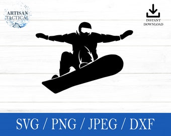 Snowboarder svg, Snowboarding SVG, Mountain svg, png, dxf, jpeg, Digital File, Cut File, Cricut, Silhouette, Glowforge, Gift For Him, Craft