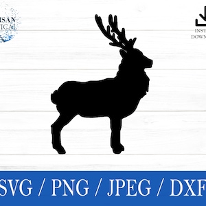 Reindeer svg, Animal SVG, Christmas svg, png, dxf, jpeg, digital download, Cut File, Cricut, Silhouette, Glowforge, Gift For Him, Craft