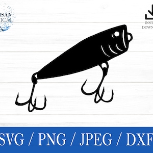 Fishing Lure svg, Fishing SVG, Fish svg, png, dxf, jpeg, digital download, Cut File, Cricut, Silhouette, Glowforge, Gift For Him, Craft