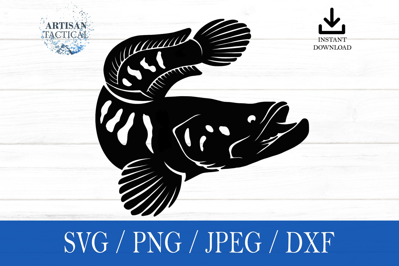 Snakehead Svg Fish SVG Fishing Svg Png Dxf Jpeg Digital - Etsy UK