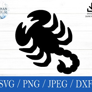Scorpion svg, Animal SVG, Zoo svg, svg, png, dxf, jpeg, digital download, Cut File, Cricut, Silhouette, Glowforge, Gift For Him, Craft