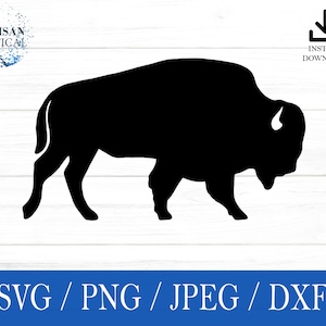 Bison svg, Buffalo SVG, Buffalo, svg, png, dxf, jpeg, digital download, Cut File, Cricut, Silhouette, Glowforge, Gift For Him, Craft