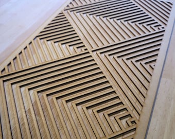 Herringbone Radiator Cabinet Screen: Laser-Cut MDF Wall Art 0007