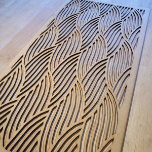 Water Weave Decorative Screen for Radiator Cabinets Laser-cut Panel 2FT x 4FT 3mm/6mm Home Decor and Wall Art 0055 image 1