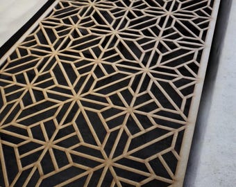 Art Deco Trellis Screen: Laser-Cut MDF Panel for Radiator Cabinets 0015