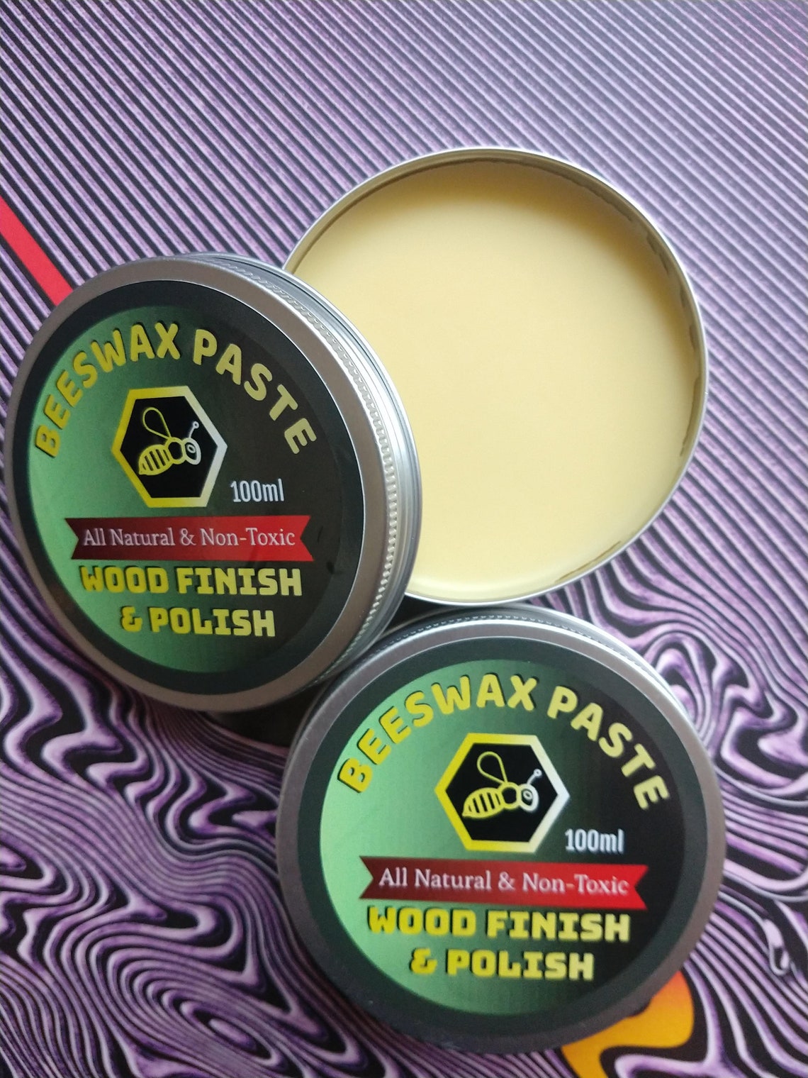 BEESWAX wood finish polish Paste 100ml FOOD SAFE Natural gloss Etsy